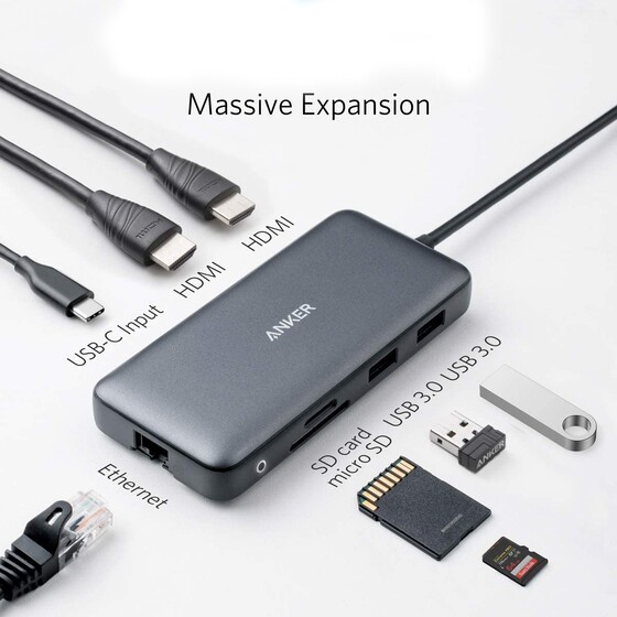 Anker 8-in-1 USB-C Hub, PowerExpand USB-C Adapter