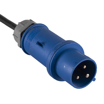 High Current Exten. Cable 32A 230V Blue - 15m