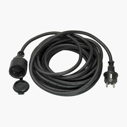 Mains Power Extension Single 10M Schuko Outdoor