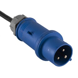 High Current Exten. Cable 32A 230V Blue - 15m